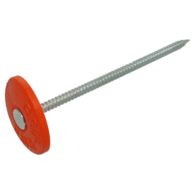 Grip-Rite 3 in. Cap Bright Plastic/Steel Nail Full Round Head 1 lb (Pack of 6)