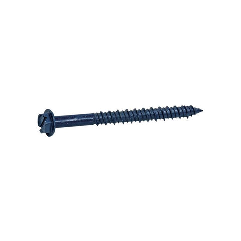 Grip-Rite 3/16 in. wire X 1-1/4 in. L Slotted Hex Washer Head Coarse Concrete Screws (Pack of 12)