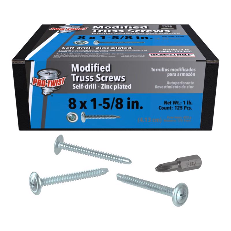 Grip-Rite Pro-Twist No. 8 wire X 1-5/8 in. L Phillips Truss Head Coarse Lath Screws