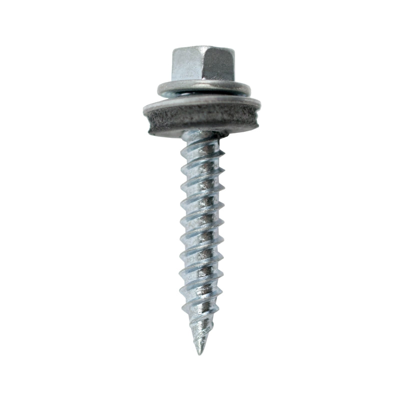 Tornillos para lámina metálica Grip-Rite Pro-Twist No. 9, cabeza hexagonal, 1 pulg. de largo, 1 libra, paquete de 115 unidades