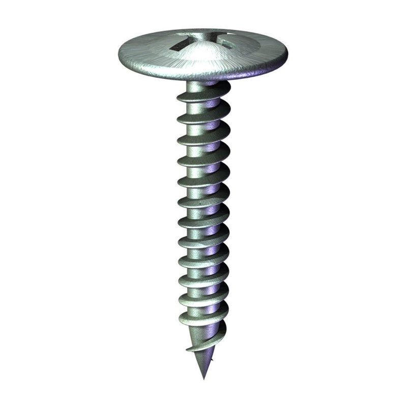 Tornillos para metal de cabeza plana Phillips Grip-Rite Pro-Twist, No. 8, 2 pulg. de largo, 1 libra