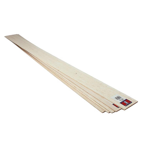 Midwest Products 1/8 in. X 3 in. W X 3 ft. L Basswood Sheet #2/BTR Premium Grade (Pack of 10)