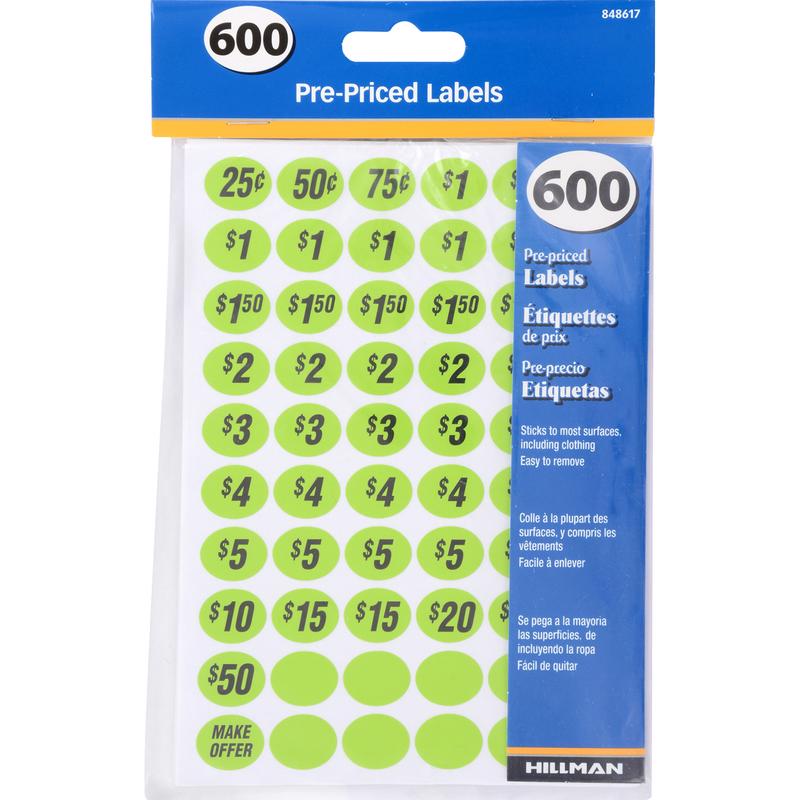 HILLMAN 6.5 in. Black Paper Self-Adhesive Number Set Blank 600 pc (Pack of 5)
