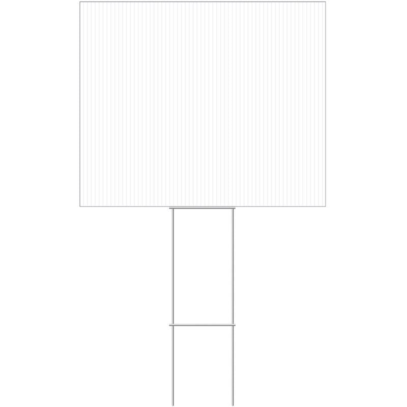 HILLMAN English White Blank Sign 20 in. H X 24 in. W (Pack of 6)