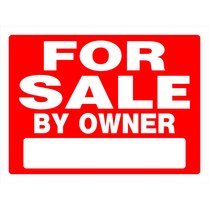 HILLMAN English Red For Sale Sign 18 in. H X 24 in. W (Pack of 6)