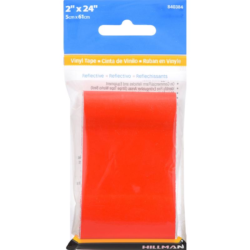 HILLMAN 2 in. W X 24 in. L Red Reflective Safety Tape 1 pk (Pack of 5)