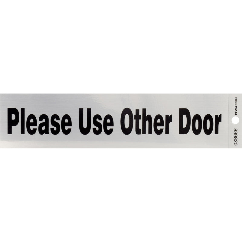 HILLMAN English Silver Do Not Enter Decal 2 in. H X 8 in. W (Pack of 6)