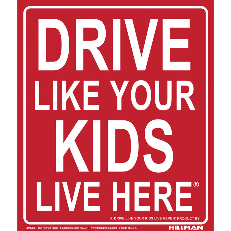 HILLMAN English Red Notice Sign 24 in. H X 19 in. W (Pack of 6)