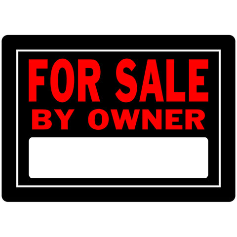 HILLMAN English Black For Sale Sign 10 in. H X 14 in. W (Pack of 6)