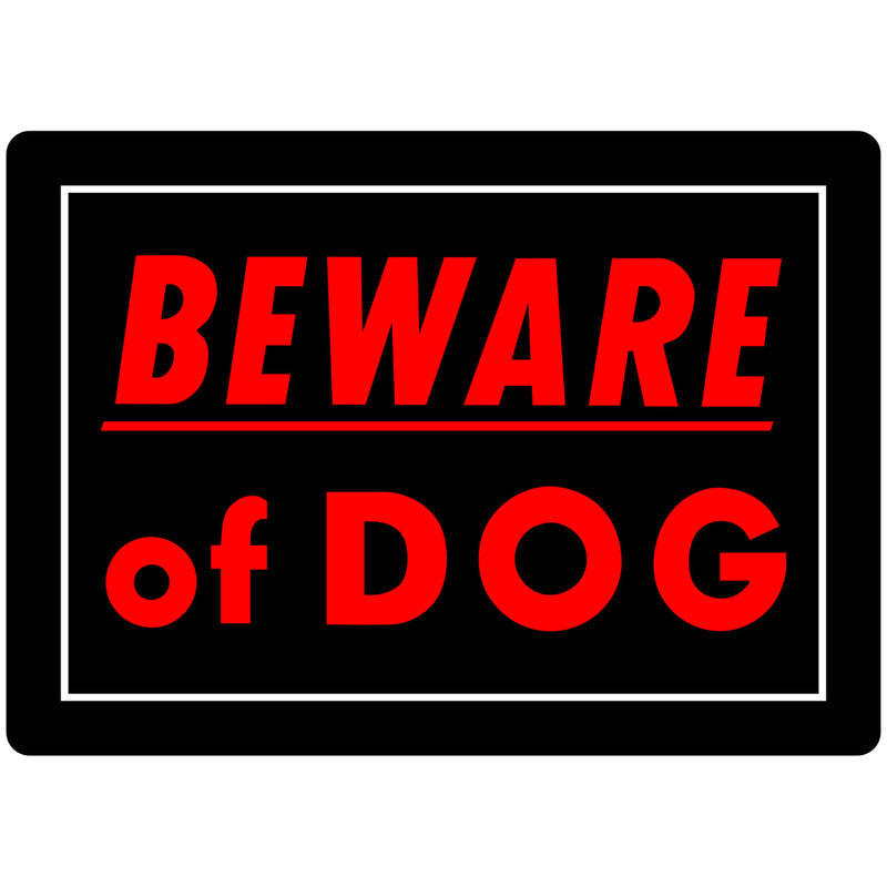 HILLMAN English Black Beware of Dog Sign 10 in. H X 14 in. W (Pack of 6)