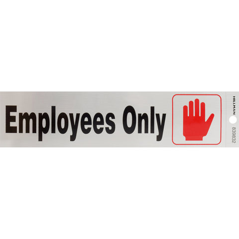 HILLMAN English Silver Do Not Enter Decal 2 in. H X 8 in. W (Pack of 6)