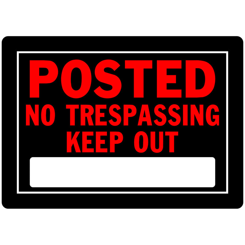 HILLMAN English Black No Trespassing Sign 10 in. H X 14 in. W (Pack of 6)