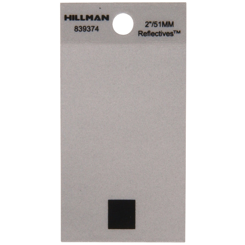 HILLMAN 2 in. Reflective Black Vinyl Self-Adhesive Special Character Period 1 pc (Pack of 6)