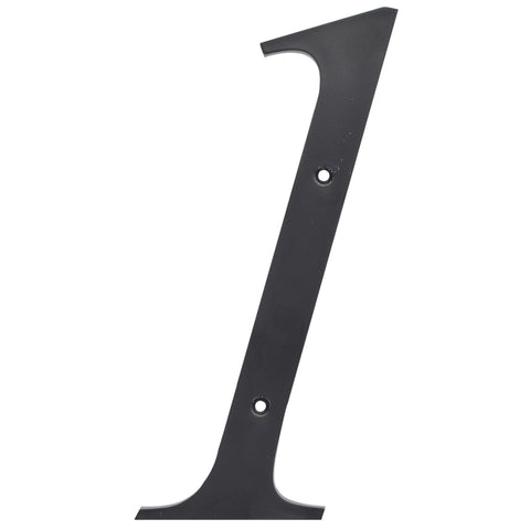 HILLMAN 6 in. Reflective Black Plastic Nail-On Number 1 1 pc (Pack of 3)