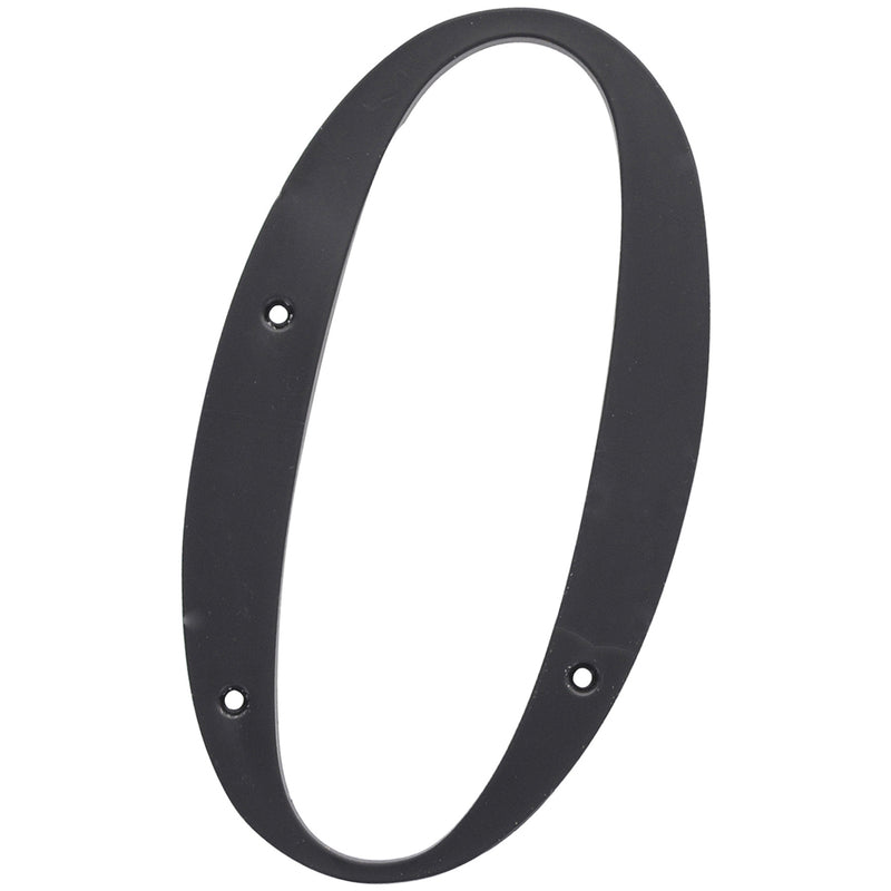HILLMAN 6 in. Reflective Black Plastic Nail-On Number 0 1 pc (Pack of 3)