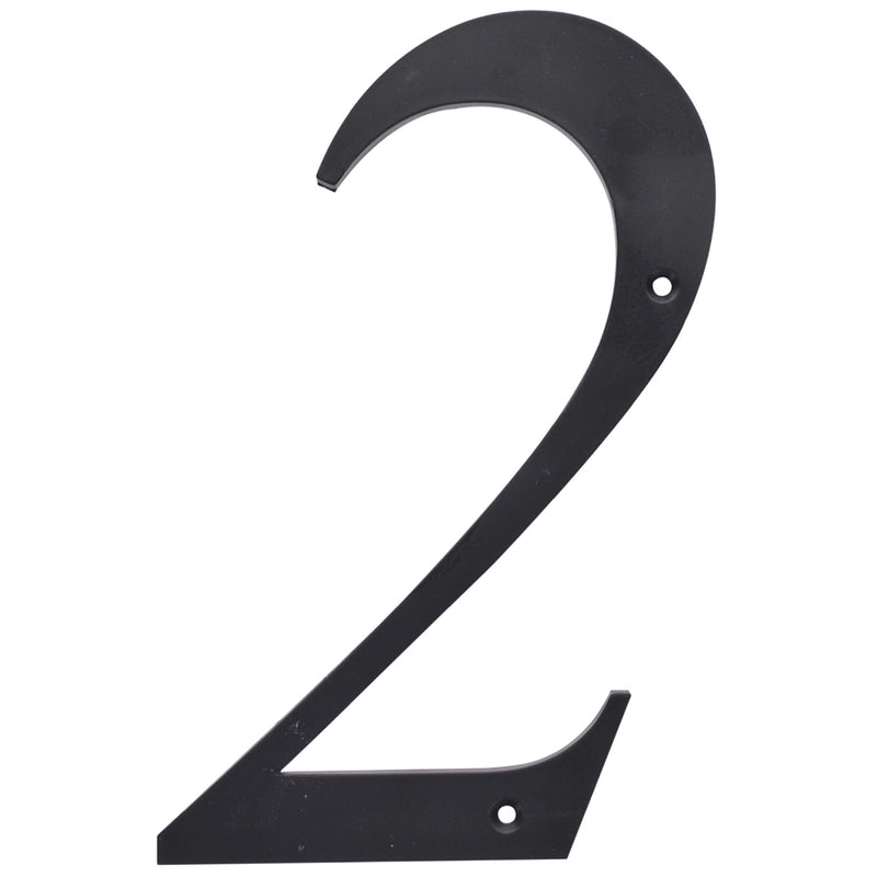 HILLMAN 6 in. Reflective Black Plastic Nail-On Number 2 1 pc (Pack of 3)
