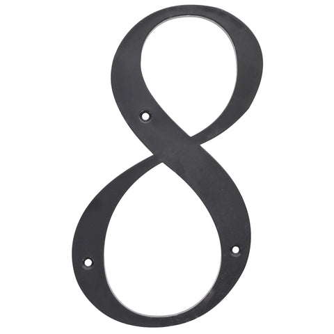 HILLMAN 6 in. Reflective Black Plastic Nail-On Number 8 1 pc (Pack of 3)