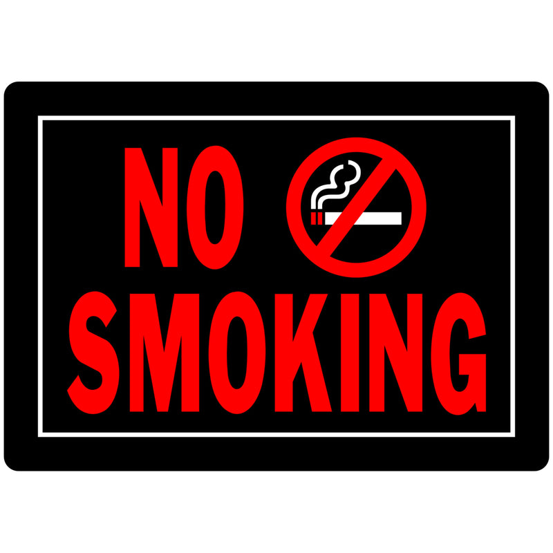 HILLMAN English Black No Smoking Sign 10 in. H X 14 in. W (Pack of 6)