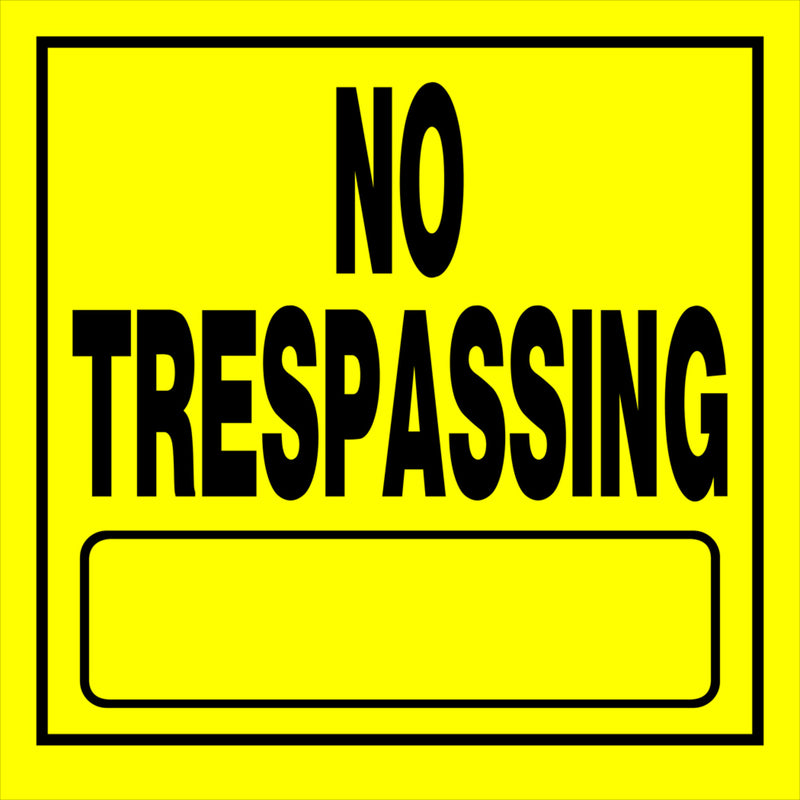 HILLMAN English Yellow No Trespassing Sign 11 in. H X 11 in. W (Pack of 6)