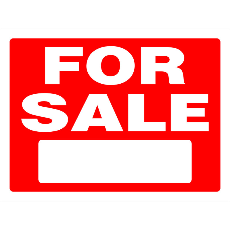 HILLMAN English Red For Sale Sign 18 in. H X 24 in. W (Pack of 6)