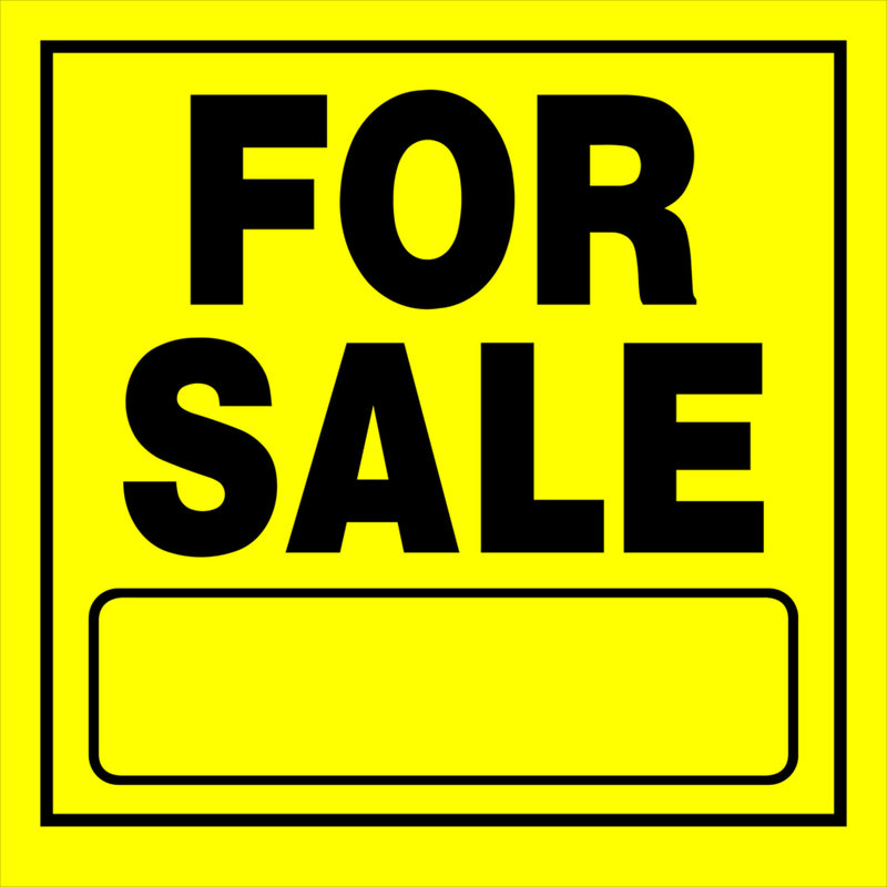 HILLMAN English Yellow For Sale Sign 11 in. H X 11 in. W (Pack of 6)