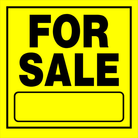 HILLMAN English Yellow For Sale Sign 11 in. H X 11 in. W (Pack of 6)