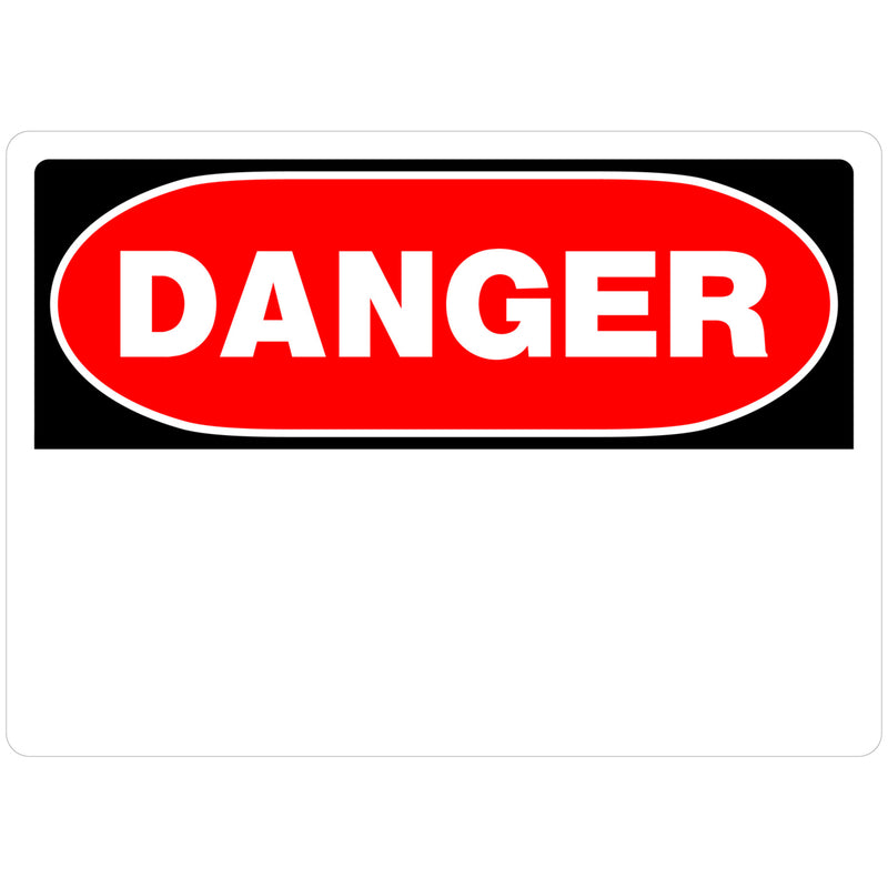 HILLMAN English White Danger Sign 10 in. H X 14 in. W (Pack of 6)