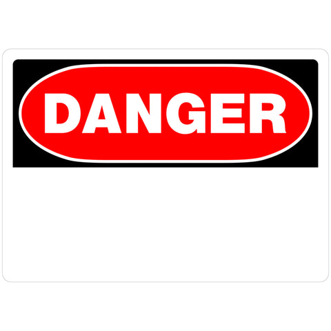 HILLMAN English White Danger Sign 10 in. H X 14 in. W (Pack of 6)