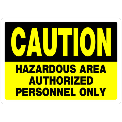 HILLMAN English White Caution Sign 10 in. H X 14 in. W (Pack of 6)
