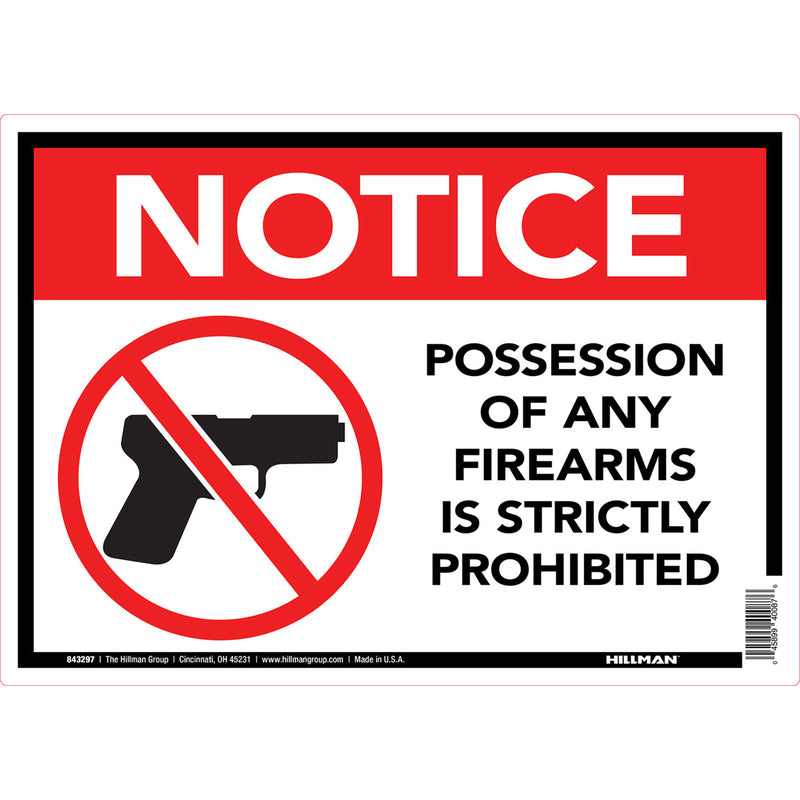 HILLMAN English White Safety Sign 10 in. H X 14 in. W (Pack of 6)