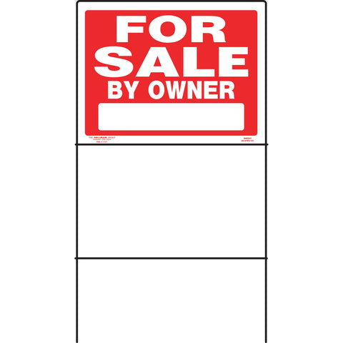HILLMAN English Red For Sale Sign 18 in. H X 24 in. W (Pack of 6)