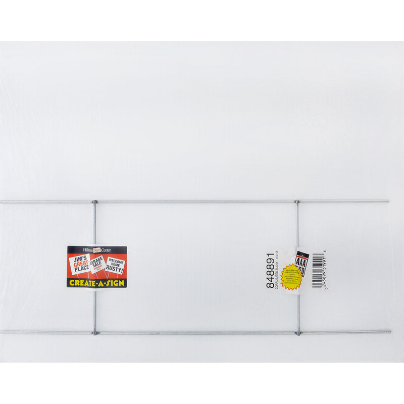 HILLMAN English White Blank Sign 14 in. H X 18 in. W (Pack of 6)