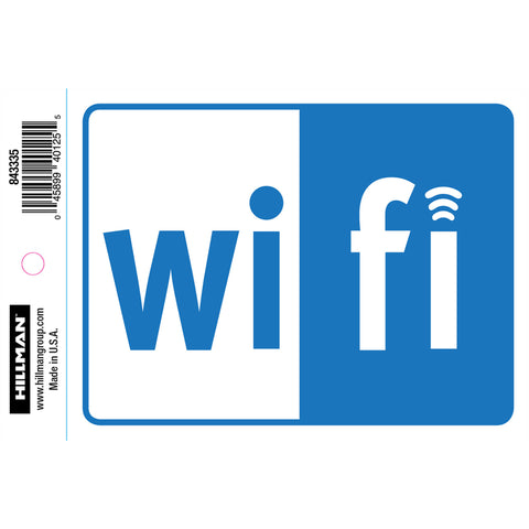 HILLMAN English White Informational Sign 4 in. H X 6 in. W (Pack of 6)