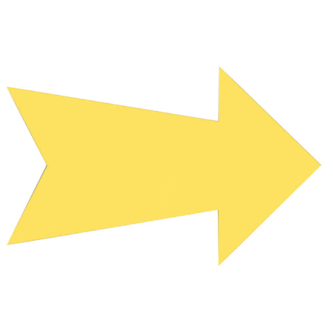 HILLMAN English Yellow Arrow Sign 7 in. H X 24 in. W (Pack of 6)
