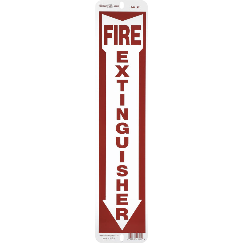 HILLMAN English Red/White Fire Extinguisher Sign 18 in. H X 4 in. W (Pack of 6)