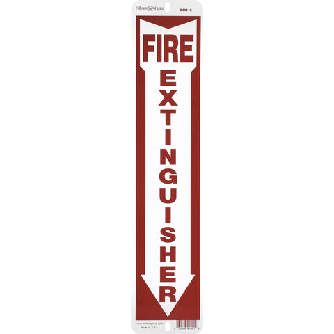 HILLMAN English Red/White Fire Extinguisher Sign 18 in. H X 4 in. W (Pack of 6)