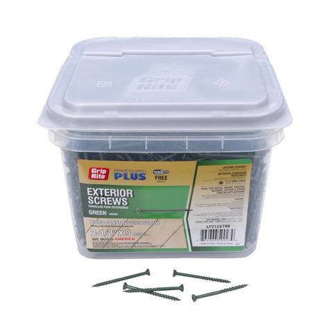 Grip-Rite PrimeGuard Plus 2.5 in. L Green Star Bugle Head Deck Screws 25 lb 2175 pk
