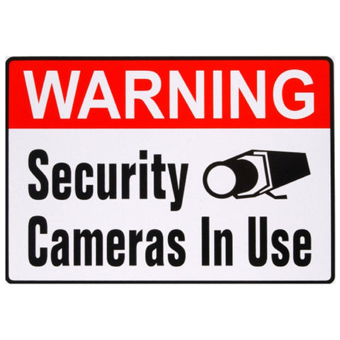 HILLMAN English White Security Decal 4 in. H X 6 in. W (Pack of 6)