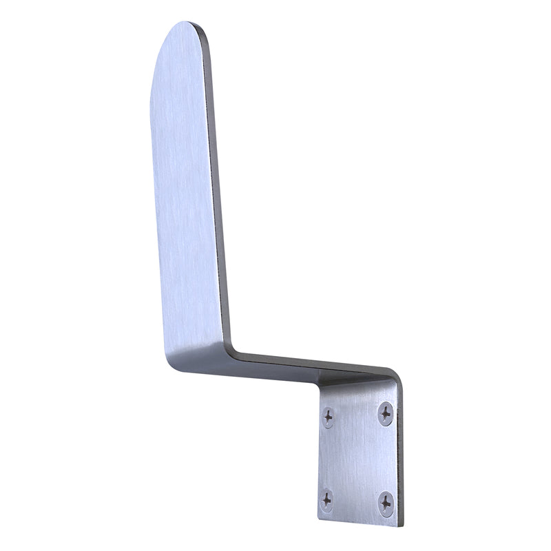 Tirador de puerta manos libres de acero inoxidable satinado plateado Tell de 2 pulg.
