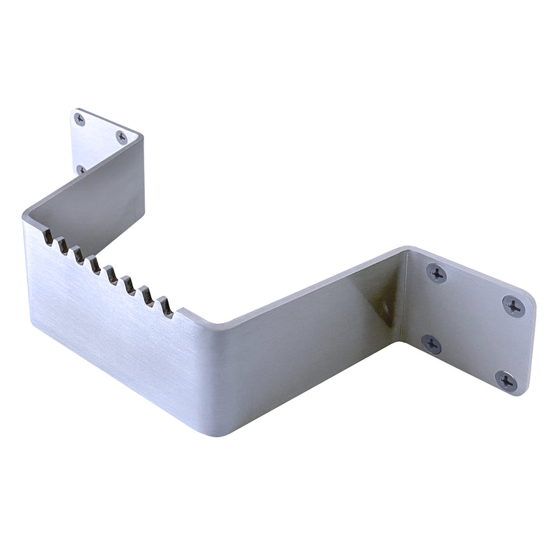 Tirador de puerta manos libres de acero inoxidable satinado plateado Tell de 2 pulg.