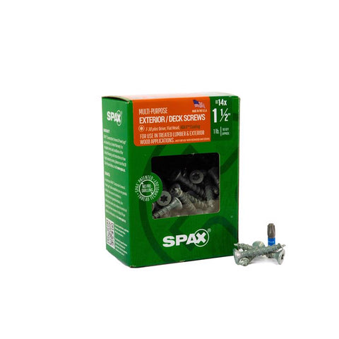 SPAX Multi-Material No. 14 Label X 1-1/2 in. L T30+ Flat Head Serrated Construction Screws (Pack of 5)
