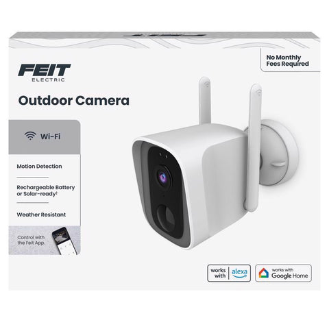 Cámara de seguridad inteligente para exteriores con batería Feit Smart Home