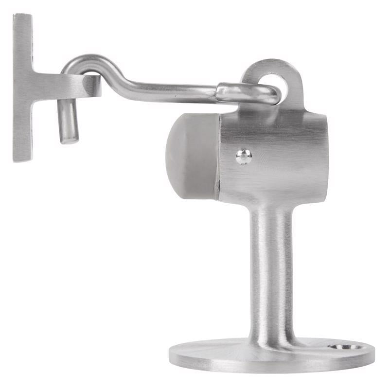 Brinks Commercial Brass Satin Chrome Silver Door Stop Mounts to floor 2-1/2 in.