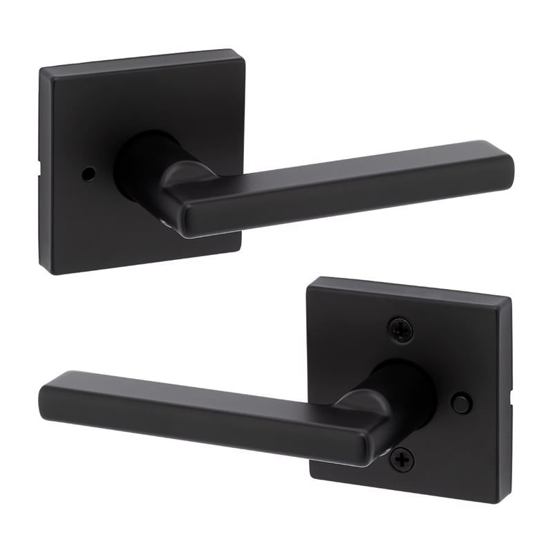 Kwikset Signature Series Halifax Matte Black Privacy Lever