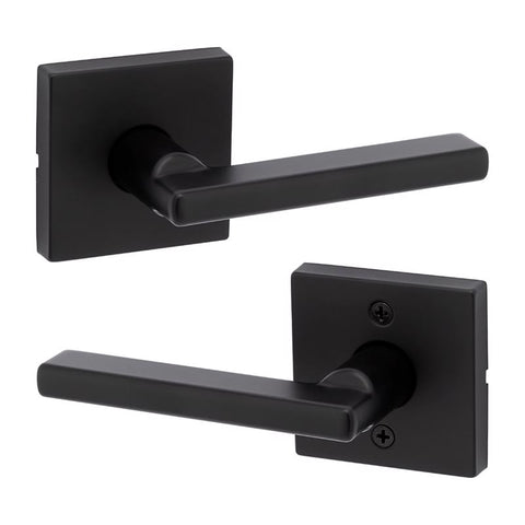 Kwikset Halifax Matte Black Passage Lever