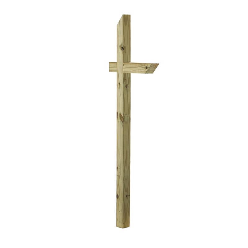 ProWood 72 in. Natural Brown Pressure Treated Wood Mailbox Post