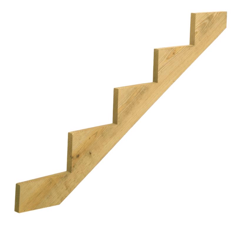 ProWood Pino amarillo del sur para larguero de escalera de 1.5 pulg. x 11.25 pulg. de ancho x 5 pies de largo, grado #2/BTR