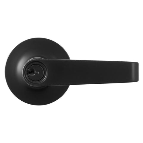 Brinks Commercial Matte Black Storeroom Lockset 2 in.