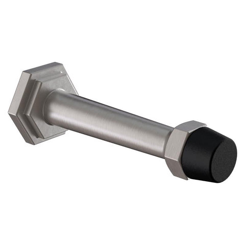 National Hardware Powell 5/8 in. W X 3-19/32 in. L Zinc Satin Nickel Silver Door Stop Mounts to wall