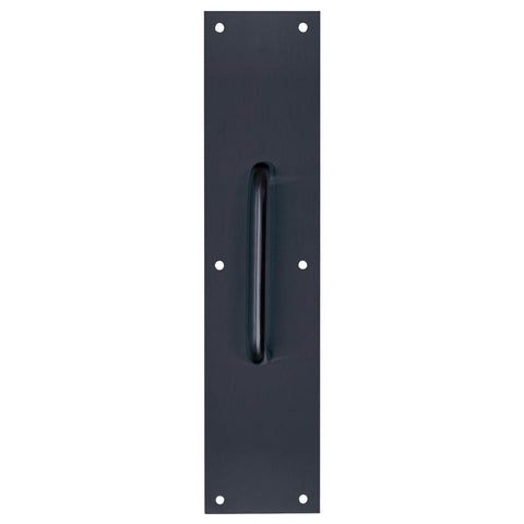 Tell 15 in. L Matte Black Stainless Steel Pull Plate